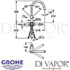 Grohe Minta Single-Lever Kitchen Sink Mixer Tap Dimensions